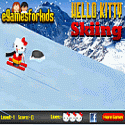 Hello Kitty skiing - hódeszkás játék